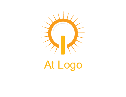 sun and bulb graphic