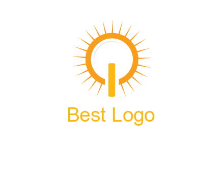 sun and bulb graphic