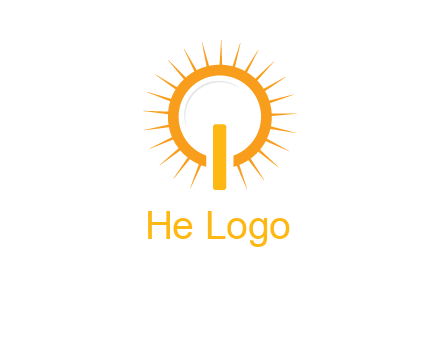 sun and bulb graphic