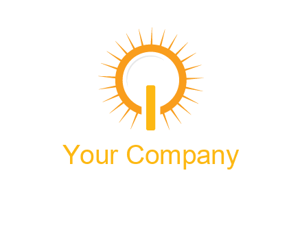 sun and bulb graphic
