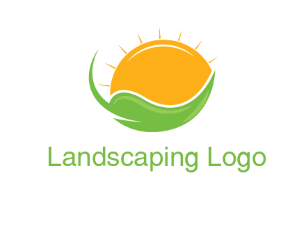 sun on leaf logo