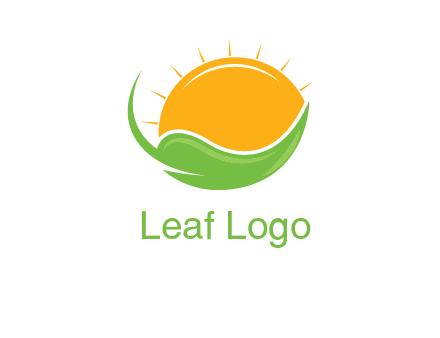 sun on leaf logo