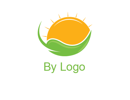 sun on leaf logo