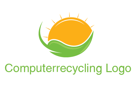 sun on leaf logo