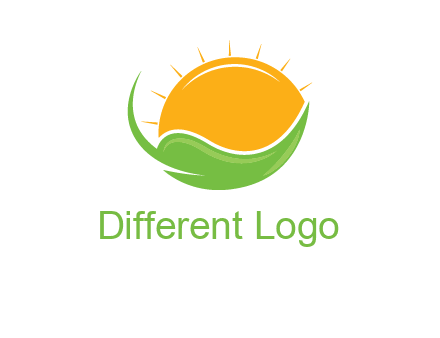 sun on leaf logo