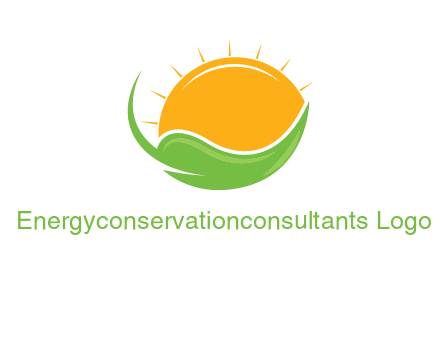 sun on leaf logo