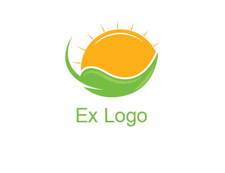 sun on leaf logo