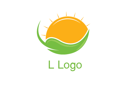 sun on leaf logo