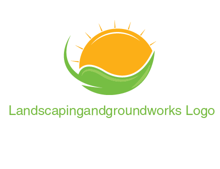 sun on leaf logo