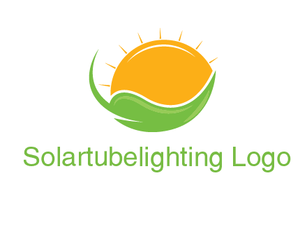 sun on leaf logo