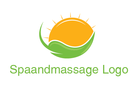 sun on leaf logo