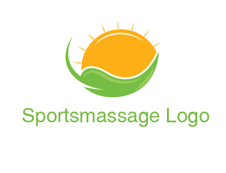 sun on leaf logo