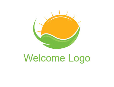 sun on leaf logo