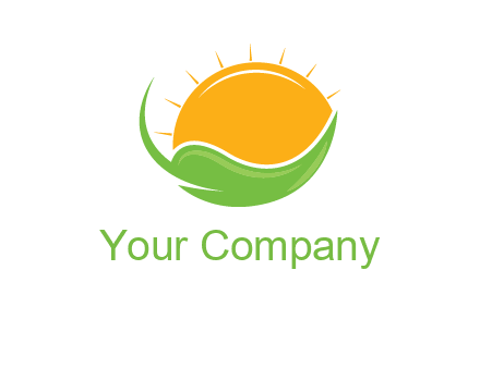 sun on leaf logo