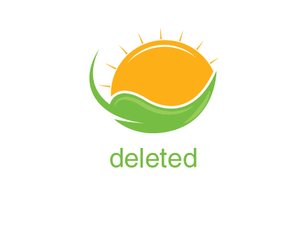 sun on leaf logo