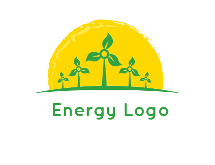 leaves wind turbine logo
