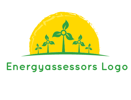 leaves wind turbine logo