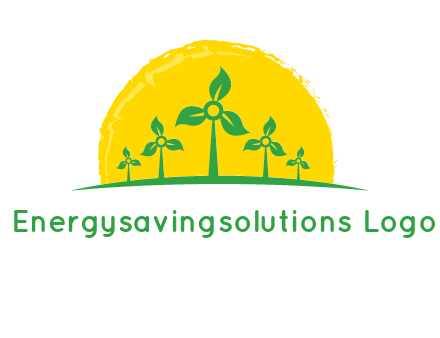 leaves wind turbine logo