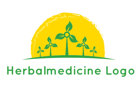 leaves wind turbine logo