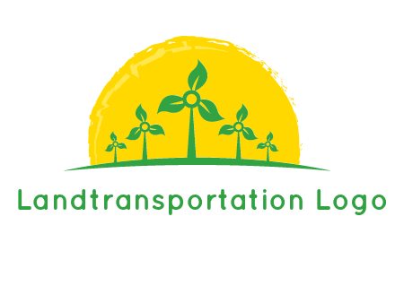 leaves wind turbine logo