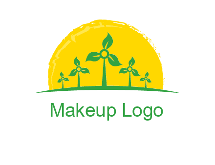 leaves wind turbine logo