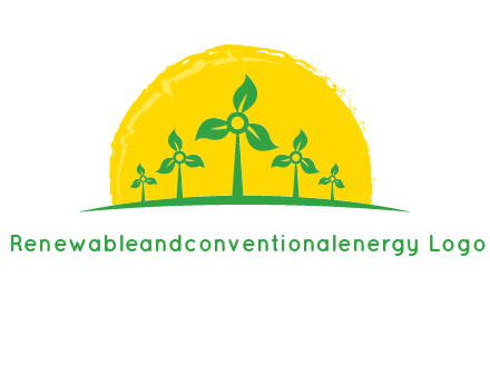 leaves wind turbine logo
