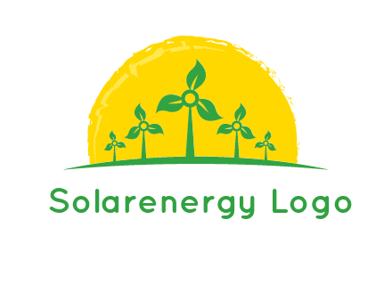 leaves wind turbine logo