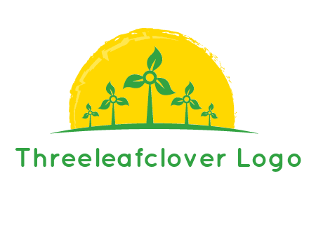 leaves wind turbine logo