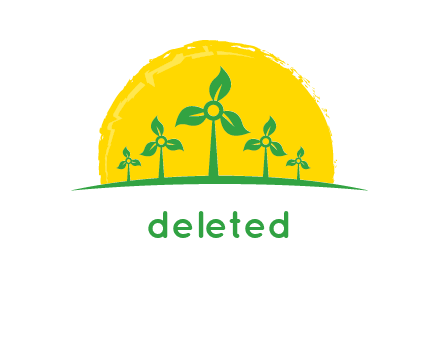 leaves wind turbine logo