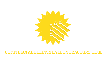 circuit lines on sun logo