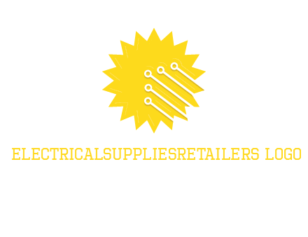 circuit lines on sun logo