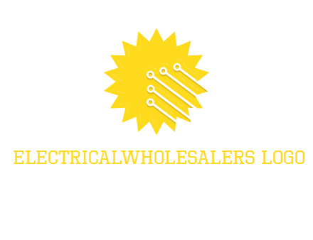 circuit lines on sun logo