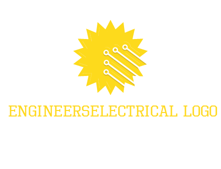 circuit lines on sun logo