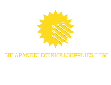 circuit lines on sun logo