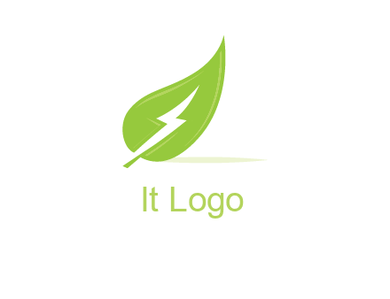 bolt on leaf logo