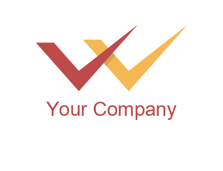 letter w tick logo