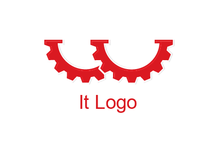letter w gears logo