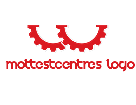 letter w gears logo