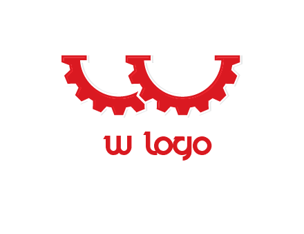 letter w gears logo