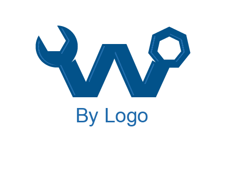 letter w wrench logo