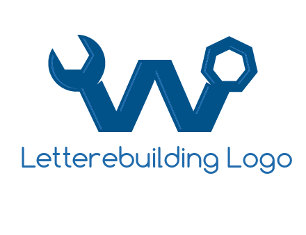 letter w wrench logo