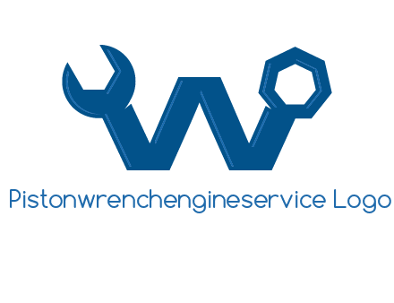 letter w wrench logo