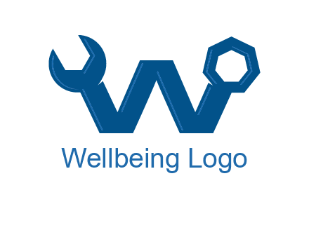 letter w wrench logo