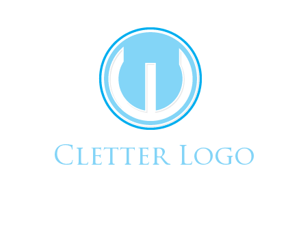 curved letter W in circle