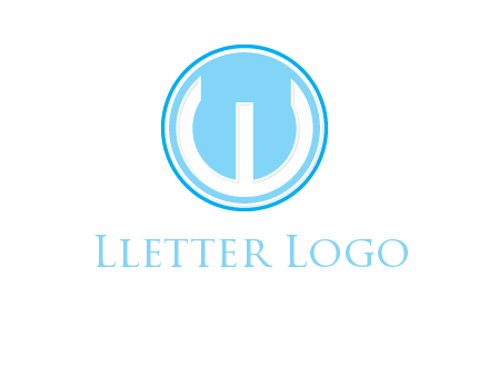 curved letter W in circle