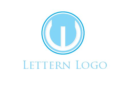 curved letter W in circle