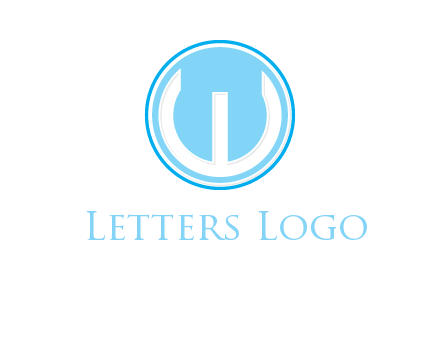 curved letter W in circle