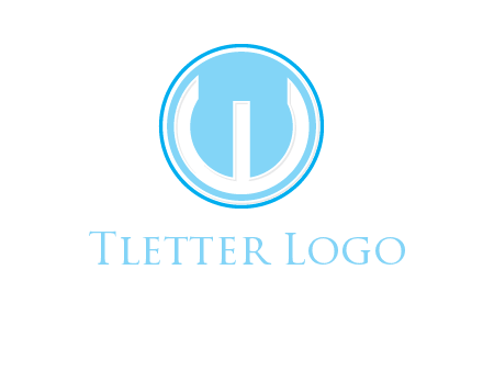 curved letter W in circle