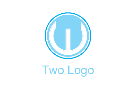 curved letter W in circle