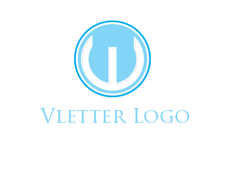 curved letter W in circle